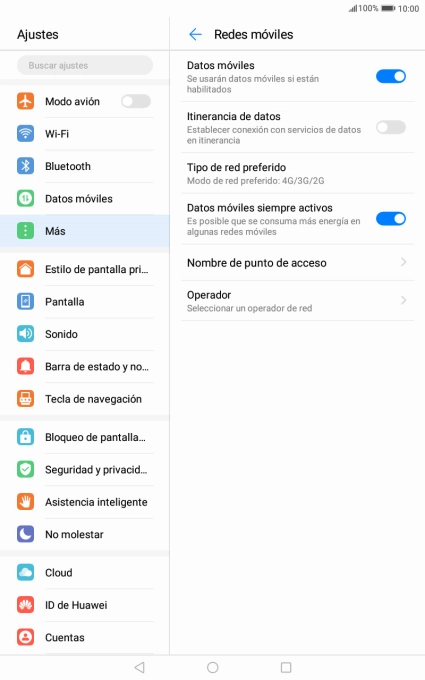 Pulsa Nombre de punto de acceso.