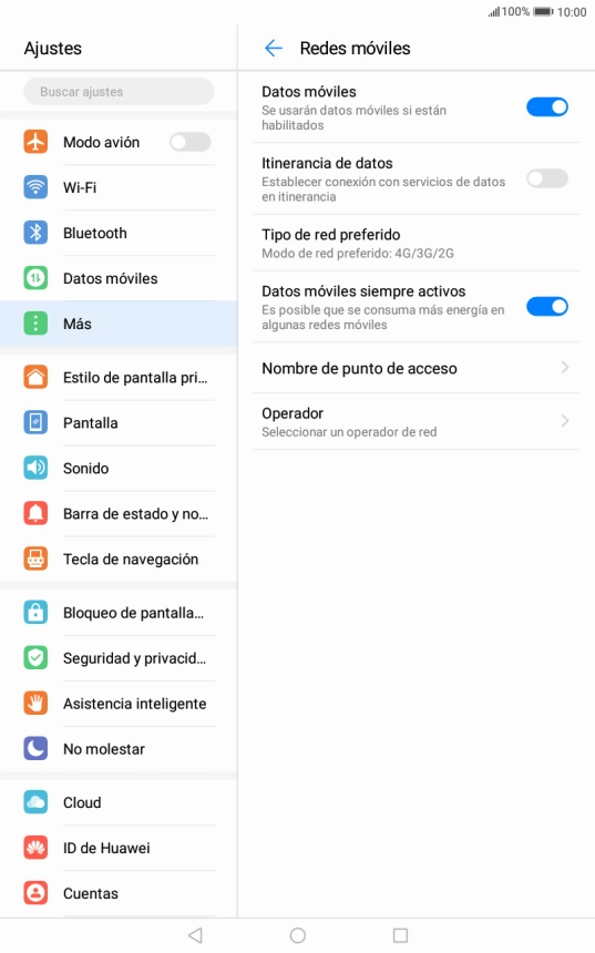 Pulsa Nombre de punto de acceso.
