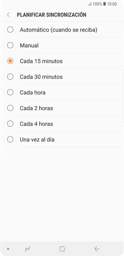 Pulsa el ajuste deseado.