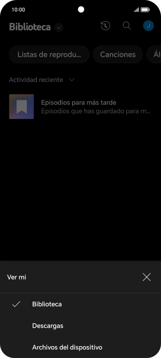 Pulsa una categoría y desplázate al archivo de música deseado.