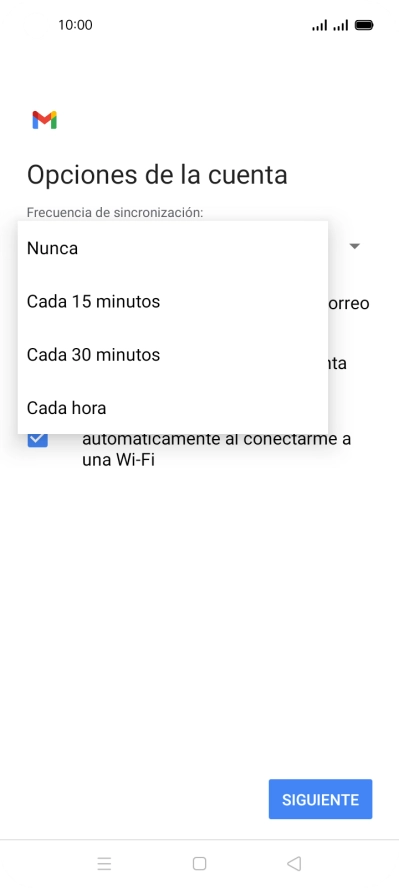 Pulsa el ajuste deseado.