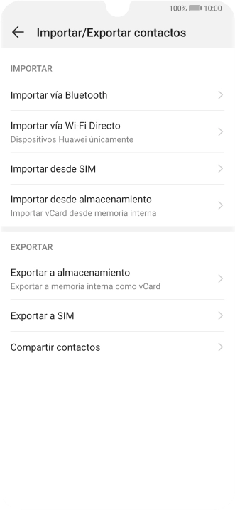 Pulsa Importar desde SIM.