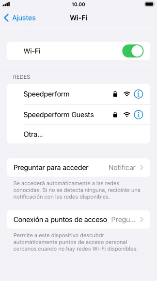 Pulsa la red wifi deseada e introduce la contraseña de esta red.