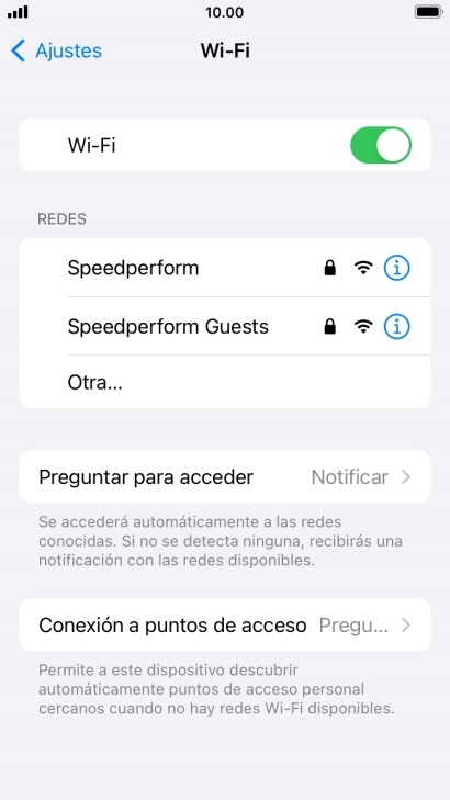 Pulsa la red wifi deseada e introduce la contraseña de esta red.