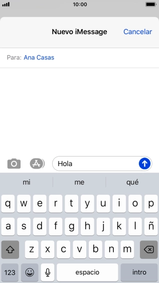Pulsa el icono de enviar.