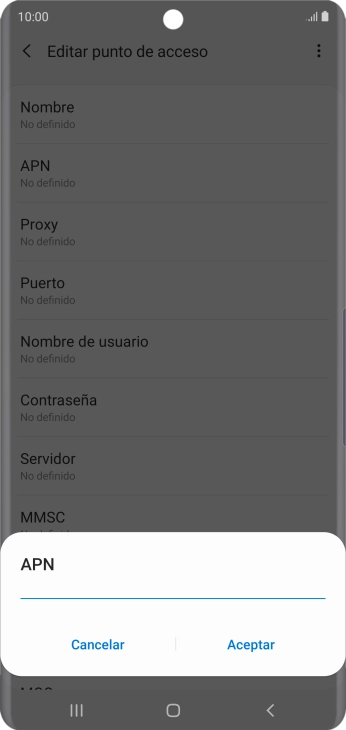 Introduce airtelwap.es y pulsa Aceptar.