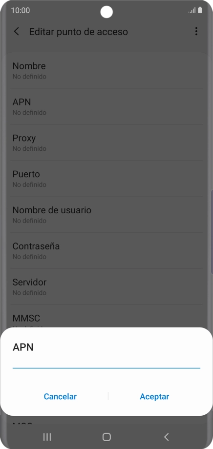 Introduce airtelwap.es y pulsa Aceptar.