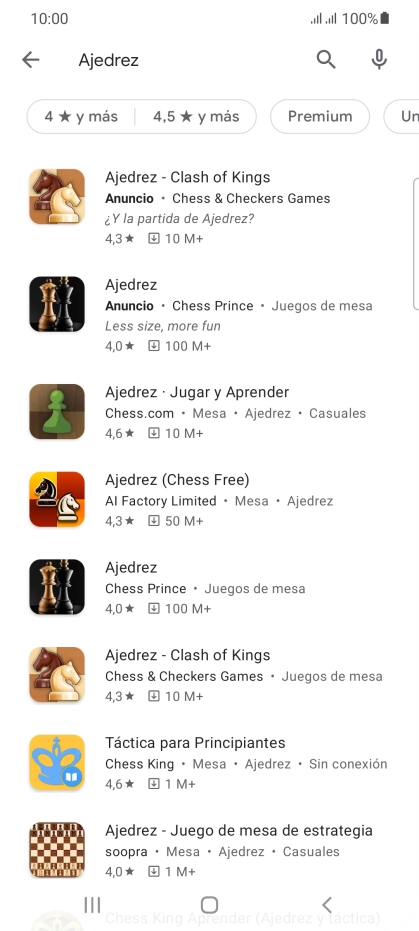 Pulsa la app deseada.