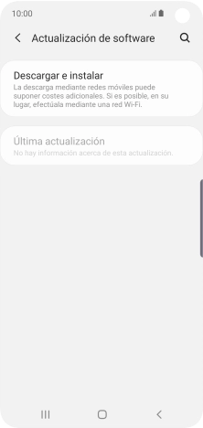 Pulsa Descargar e instalar. Si hay una versión de software nueva disponible, aparecerá ahora en la pantalla. Sigue las indicaciones de la pantalla para actualizar el software del teléfono.