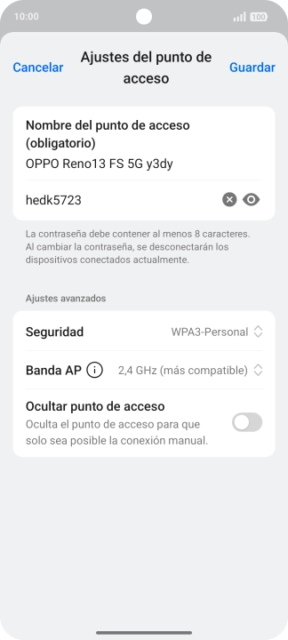 Pulsa en el campo de la contraseña e introduce una contraseña.