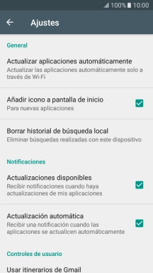 Pulsa Actualizar aplicaciones automáticamente.