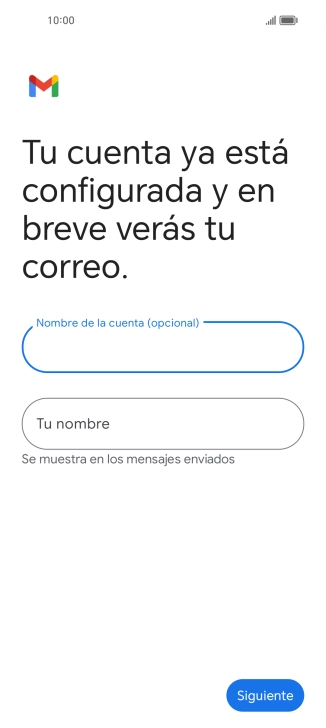 Pulsa Tu nombre e introduce el nombre del remitente.