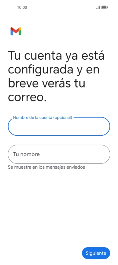 Pulsa Tu nombre e introduce el nombre del remitente.