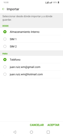 Pulsa la tarjeta SIM deseada.