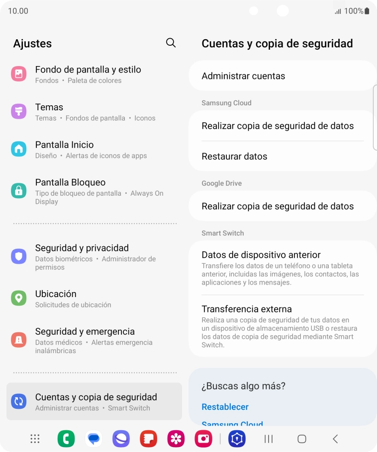 Pulsa Administrar cuentas.