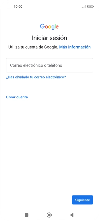 Si no tienes una cuenta de Google, pulsa Crear cuenta y sigue las indicaciones de la pantalla para ver cómo crear una cuenta nueva.