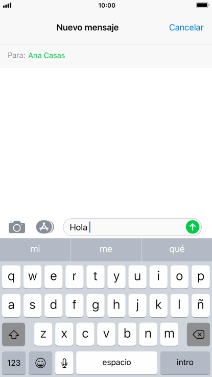 Pulsa el icono de enviar.
