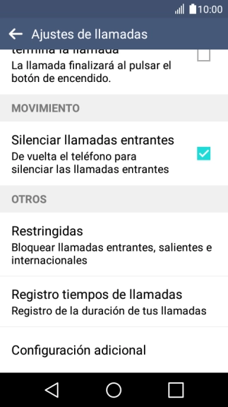 Pulsa Configuración adicional.