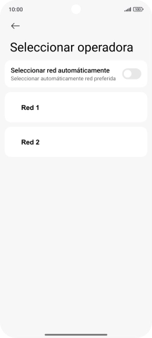 Pulsa la red deseada.