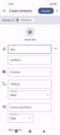 Pulsa Apellidos e introduce el apellido.