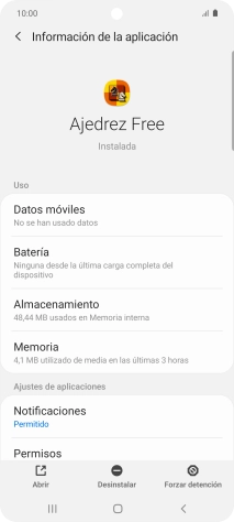 Pulsa Almacenamiento.