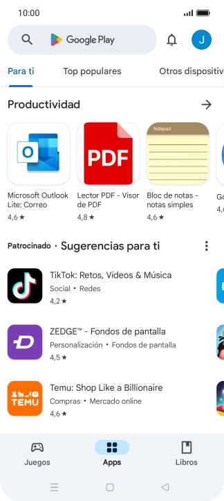 Pulsa el icono de perfil.