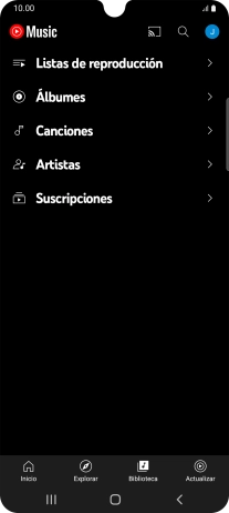 Pulsa una categoría y desplázate al archivo de música deseado.