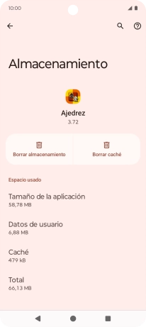 Pulsa Borrar caché.
