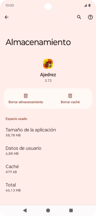 Pulsa Borrar caché.
