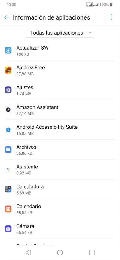 Pulsa la app deseada.
