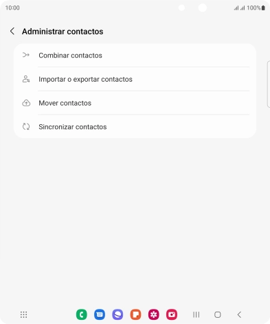 Pulsa Importar o exportar contactos.
