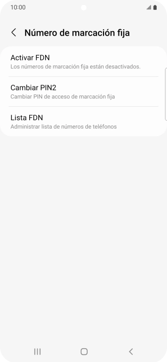 Pulsa Activar FDN.