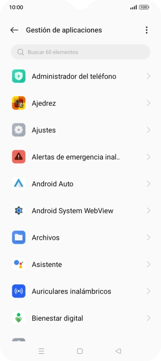 Pulsa la app deseada.