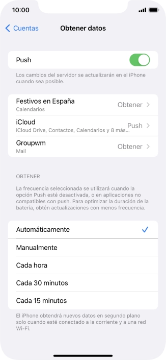 Pulsa el indicador junto a 