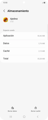 Pulsa Borrar caché.