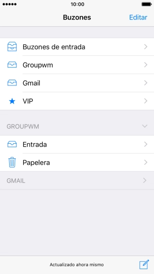 Pulsa la cuenta de correo electrónico deseada.