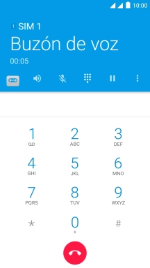 Pulsa el icono de finalizar llamada.