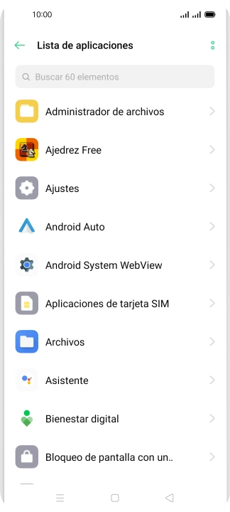 Pulsa la app deseada.