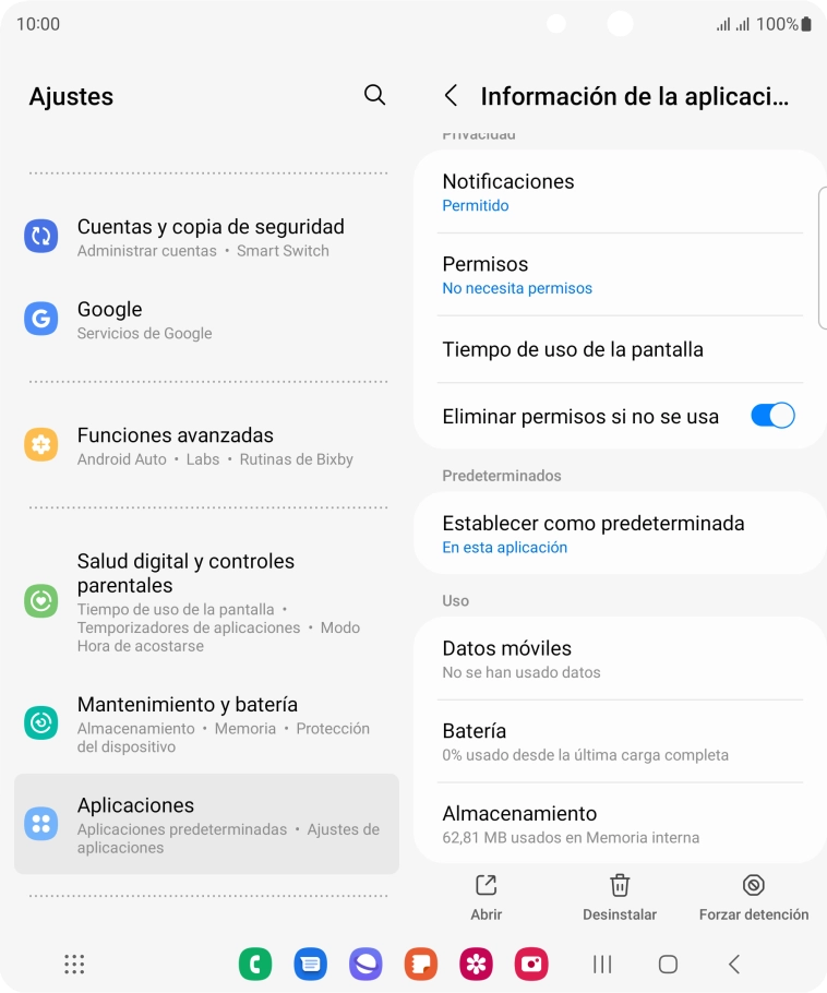 Pulsa Almacenamiento.