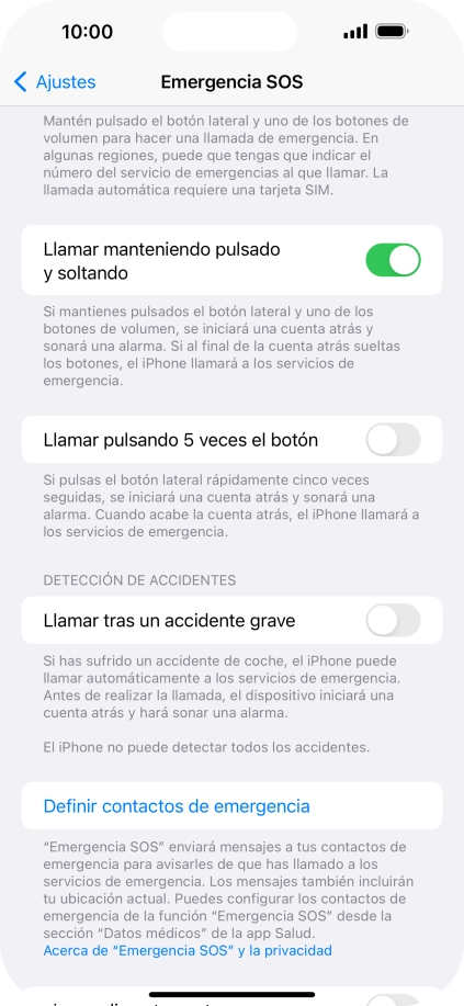 Pulsa el indicador junto a 