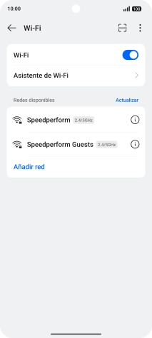Pulsa la red wifi deseada.