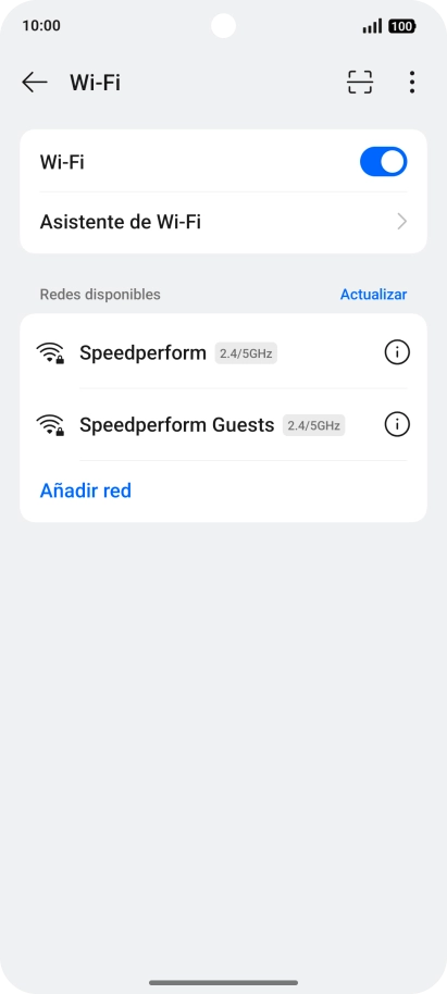 Pulsa la red wifi deseada.