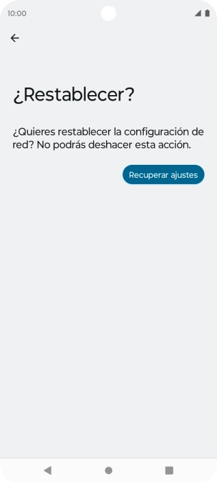 Pulsa Recuperar ajustes.
