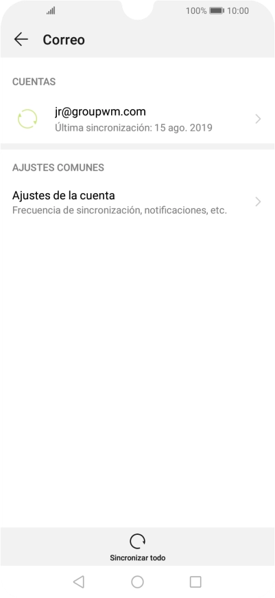 Pulsa Ajustes de la cuenta.