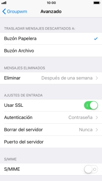 Pulsa el indicador junto a 