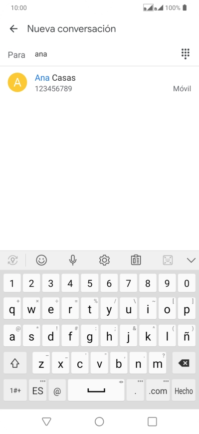 Pulsa el contacto deseado.