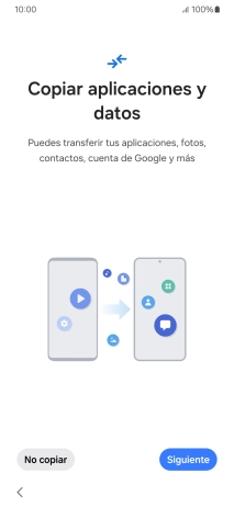 Pulsa No copiar y sigue las indicaciones de la pantalla para finalizar la activación del teléfono.