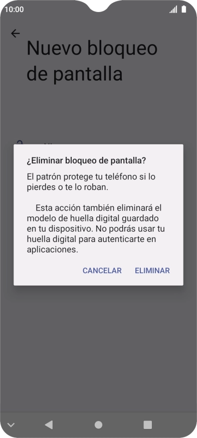 Pulsa ELIMINAR.