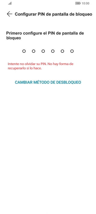 Pulsa CAMBIAR MÉTODO DE DESBLOQUEO.