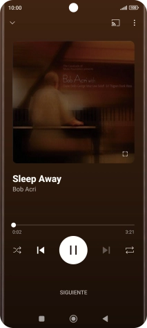 Pulsa la flecha hacia la derecha para ir al archivo de música siguiente.